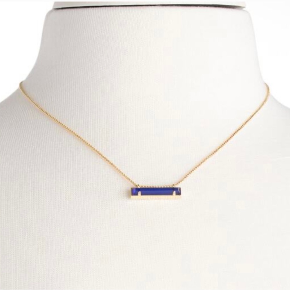NWT Kendra Scott Leanor Necklace Cobalt Blue - Picture 3 of 7